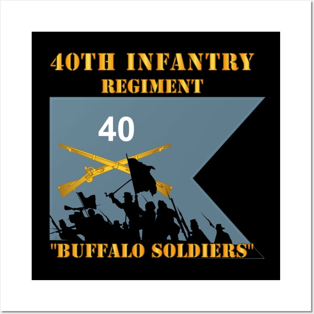 40th Infantry Regiment - Buffalo Soldiers - Charge X 300 Wall Art by twix123844